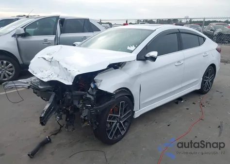 2019 Hyundai Elantra Sport из США, поврежденный, VIN KMHD04LB4KU840196
